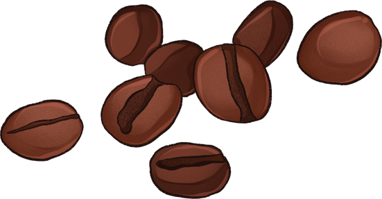 Warm Storybook Scattered Coffee Beans