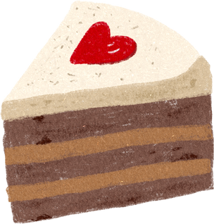 Textured Organic Cake Slice